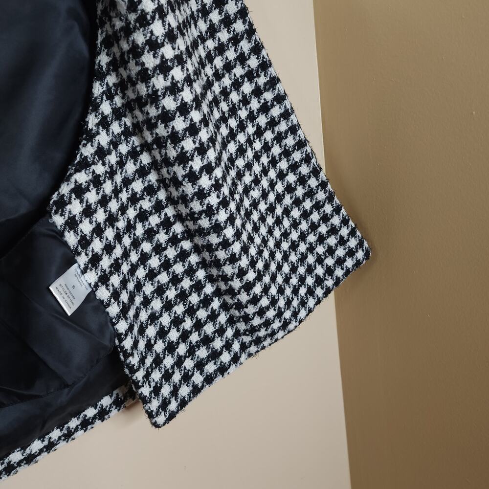 Six/Fifty Miranda Houndstooth Cape Blazer in Black and White Size S - Picture 6 of 9